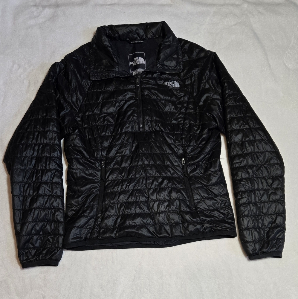 The North Face Black Puffer Jacket with Quilted Design